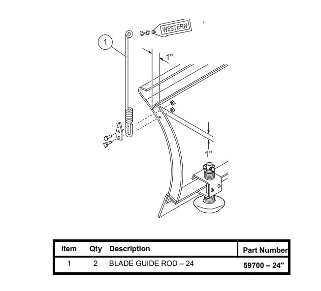 REPLACES Western 59700 BUYERS 1308210 Blades Guide Assy. w/Flags Think Snow