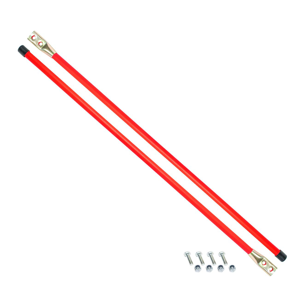 REPLACES SAM 1308115 PLOW PARTS, 3/4 X 48 INCH FLUORESCENT ORANGE BOLT-ON BUMPER MARKER SIGHT RODS WITH HARDWARE