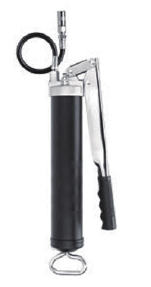MR. HYDRAULIC HEAVY-DUTY LEVER ACTION GREASE GUN INCLUDES 12" REINFORCED FLEX HOSE AND RIGID EXTENSION (3-WAY LOADING; BULK FILLER PUMP AND CARTRIDGE)