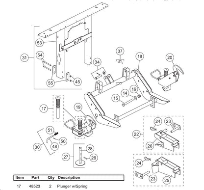 REPLACES WESTERN 48523 BUYERS 1304412 PLUNGER WITH SPRING