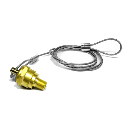 MR. TRUCK PARTS HEAVY DUTY DRAIN VALVE (5' STEEL CABLE) AIR BRAKE RESERVOIR DRAIN VALVE REPLACES HALDEX 12105, 32082, S8884, VELVAC 032082, 032160, TECTRAN 111160, 14358