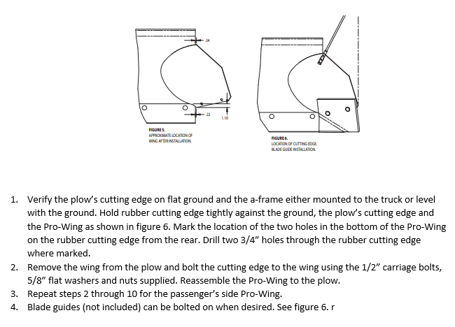 MR. SNOWPLOW REPLACES BUYERS (0020500 & 20500) PW22 PRO WING RUBBER EDGE SNOWPLOW BLADE EXTENSION