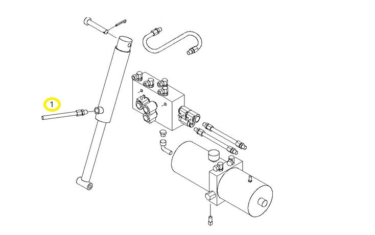 Mr. Snowplow replacement HYD09222 Hydraulic Hose ,1/4 X 18,3/8MOR X 1/4MP