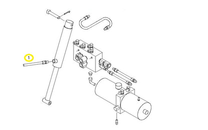Mr. Snowplow replacement HYD09222 Hydraulic Hose ,1/4 X 18,3/8MOR X 1/4MP