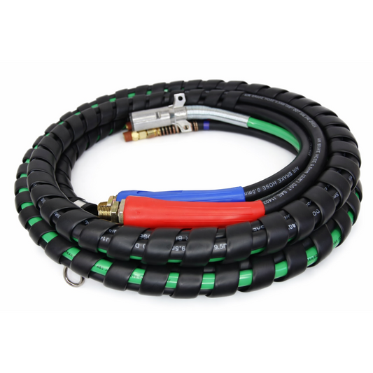 MR. TRUCK PARTS 3-IN-1 ABS & POWER AIR LINE HOSE 12FT FOR TRACTOR, TRAILER, SEMI TRUCK REPLACES PE13000
