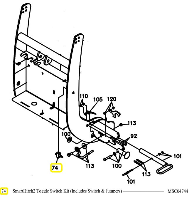 REPLACES BOSS PART MSC04744 - TOGGLE SWITCH KIT, SMART HITCH 2