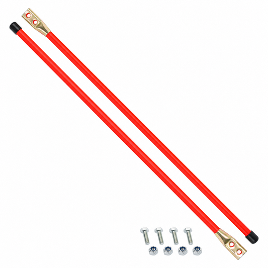 MR. SNOWPLOW REPLACES BUYERS 1308115 PLOW PARTS, 3/4 X 48 INCH FLUORESCENT ORANGE BOLT-ON BUMPER MARKER SIGHT RODS WITH HARDWARE