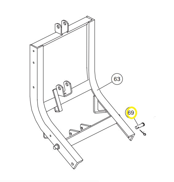 Qty. 2 MR. SNOWPLOW REPLACES WESTERN 93040K CLEVIS PIN 5/8 X 2.25 STEEL ZYC WITH COTTER PIN-