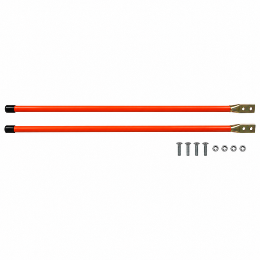 MR. SNOWPLOW REPLACES BUYERS 1308105 3/4 X 28 INCH FLUORESCENT ORANGE BOLT-ON BUMPER MARKER SIGHT RODS WITH HARDWARE